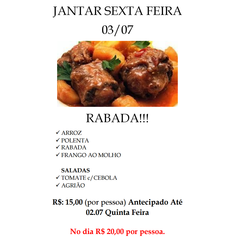 JANTAR SEXTA-FEIRA